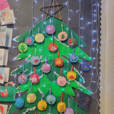 Cross Stitch Christmas Baubles